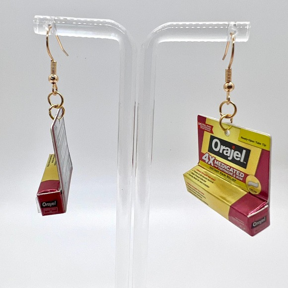 Mini Brands Earrings - Dentist Earrings - Orajel Earrings - Toothpaste Earrings - Picture 1 of 8